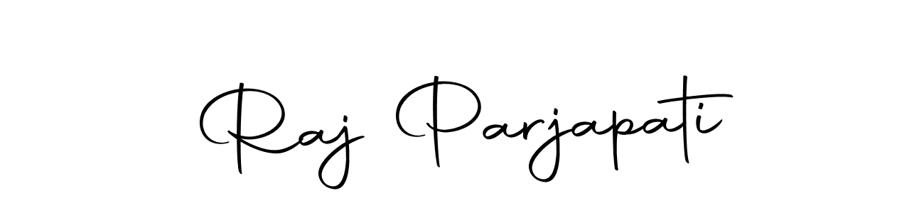 How to make Raj Parjapati name signature. Use Autography-DOLnW style for creating short signs online. This is the latest handwritten sign. Raj Parjapati signature style 10 images and pictures png