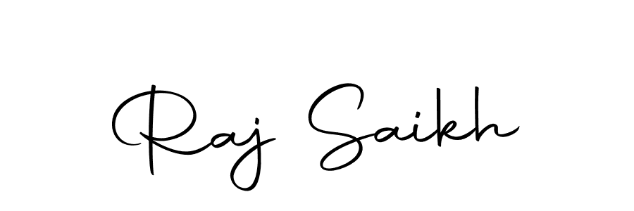 You should practise on your own different ways (Autography-DOLnW) to write your name (Raj Saikh) in signature. don't let someone else do it for you. Raj Saikh signature style 10 images and pictures png