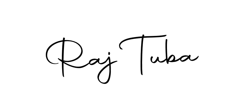 How to make Raj Tuba name signature. Use Autography-DOLnW style for creating short signs online. This is the latest handwritten sign. Raj Tuba signature style 10 images and pictures png