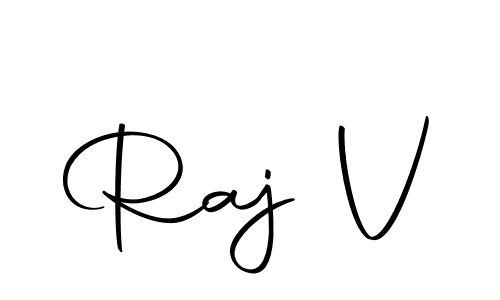 How to make Raj V name signature. Use Autography-DOLnW style for creating short signs online. This is the latest handwritten sign. Raj V signature style 10 images and pictures png