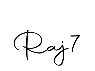 The best way (Autography-DOLnW) to make a short signature is to pick only two or three words in your name. The name Raj7 include a total of six letters. For converting this name. Raj7 signature style 10 images and pictures png
