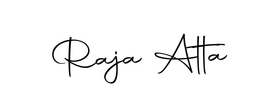 Make a beautiful signature design for name Raja Atta. With this signature (Autography-DOLnW) style, you can create a handwritten signature for free. Raja Atta signature style 10 images and pictures png