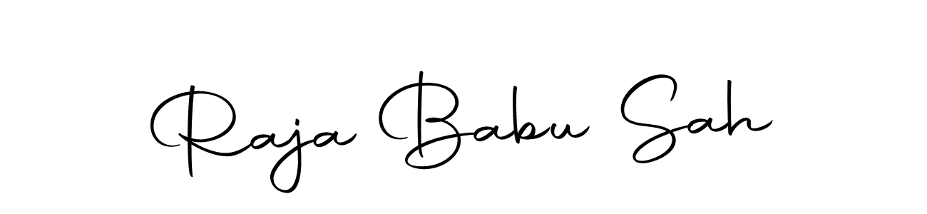 How to make Raja Babu Sah name signature. Use Autography-DOLnW style for creating short signs online. This is the latest handwritten sign. Raja Babu Sah signature style 10 images and pictures png