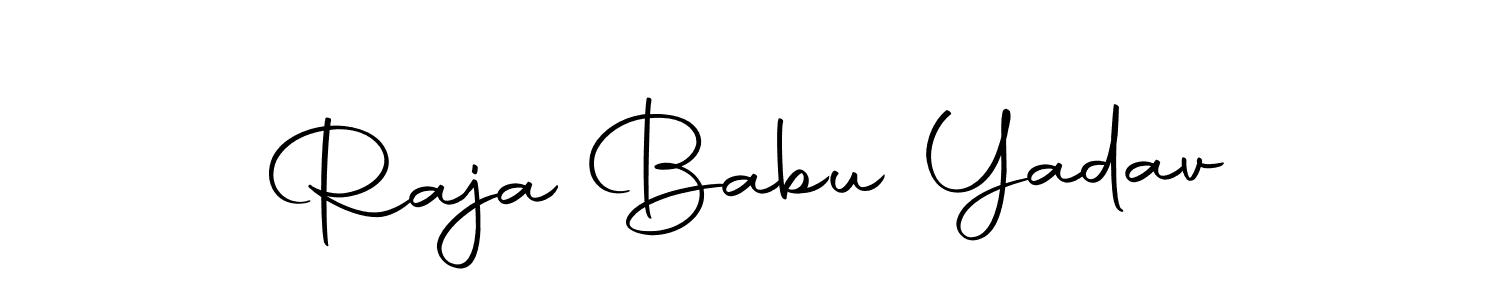 The best way (Autography-DOLnW) to make a short signature is to pick only two or three words in your name. The name Raja Babu Yadav include a total of six letters. For converting this name. Raja Babu Yadav signature style 10 images and pictures png