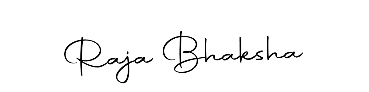 How to make Raja Bhaksha name signature. Use Autography-DOLnW style for creating short signs online. This is the latest handwritten sign. Raja Bhaksha signature style 10 images and pictures png