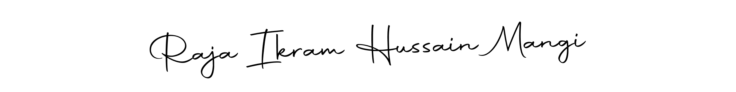 Create a beautiful signature design for name Raja Ikram Hussain Mangi. With this signature (Autography-DOLnW) fonts, you can make a handwritten signature for free. Raja Ikram Hussain Mangi signature style 10 images and pictures png
