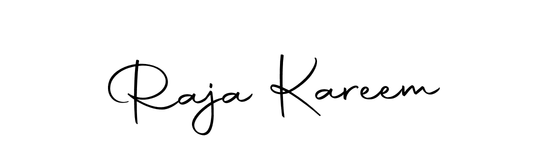 How to make Raja Kareem name signature. Use Autography-DOLnW style for creating short signs online. This is the latest handwritten sign. Raja Kareem signature style 10 images and pictures png