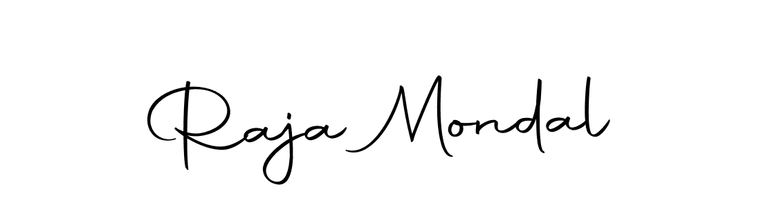 How to make Raja Mondal name signature. Use Autography-DOLnW style for creating short signs online. This is the latest handwritten sign. Raja Mondal signature style 10 images and pictures png