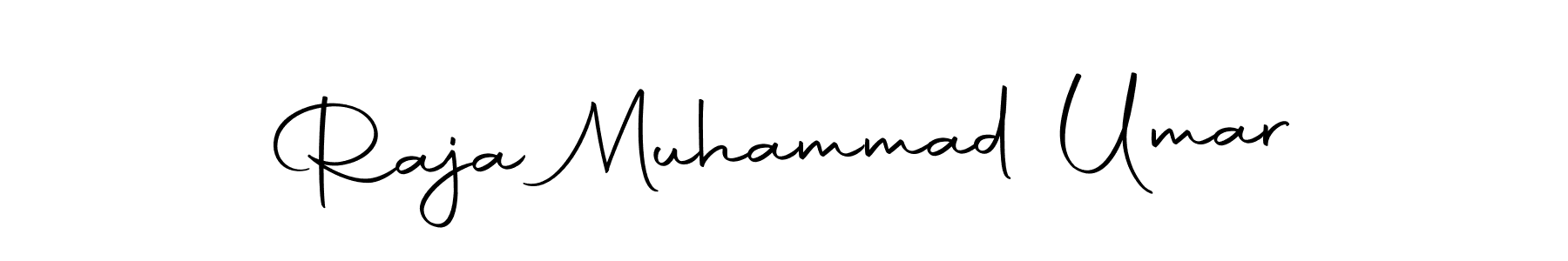 How to make Raja Muhammad Umar name signature. Use Autography-DOLnW style for creating short signs online. This is the latest handwritten sign. Raja Muhammad Umar signature style 10 images and pictures png