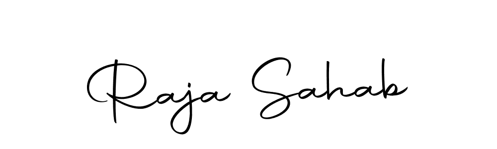 Use a signature maker to create a handwritten signature online. With this signature software, you can design (Autography-DOLnW) your own signature for name Raja Sahab. Raja Sahab signature style 10 images and pictures png