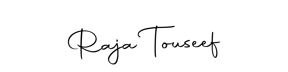 Use a signature maker to create a handwritten signature online. With this signature software, you can design (Autography-DOLnW) your own signature for name Raja Touseef. Raja Touseef signature style 10 images and pictures png