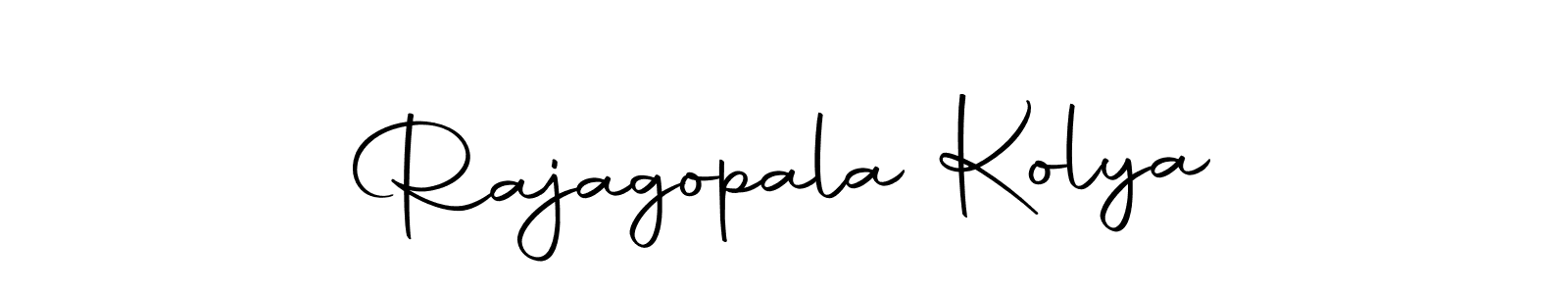 How to make Rajagopala Kolya name signature. Use Autography-DOLnW style for creating short signs online. This is the latest handwritten sign. Rajagopala Kolya signature style 10 images and pictures png