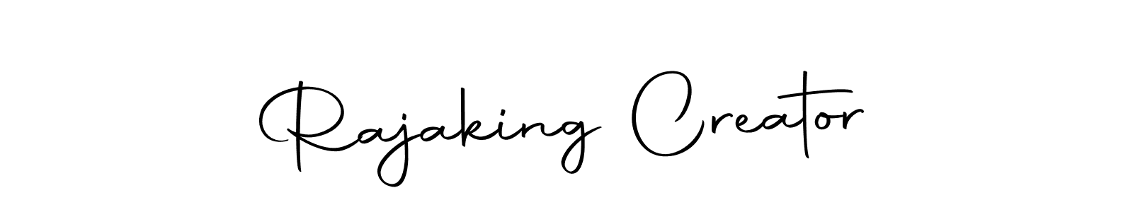 if you are searching for the best signature style for your name Rajaking Creator. so please give up your signature search. here we have designed multiple signature styles  using Autography-DOLnW. Rajaking Creator signature style 10 images and pictures png