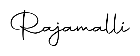 Try this chic Rajamalli handwritten sign style. Using Autography-DOLnW font elements, it gives your name a sleek, memorable identity. Rajamalli signature style 10 images and pictures png