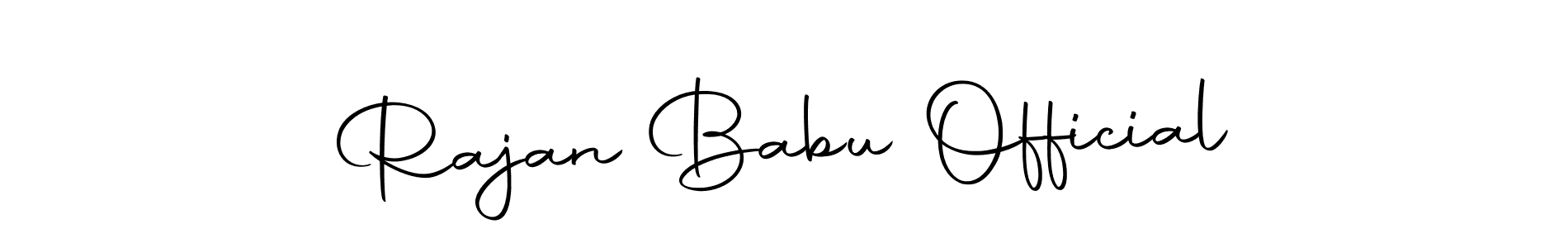 Create a beautiful signature design for name Rajan Babu Official. With this signature (Autography-DOLnW) fonts, you can make a handwritten signature for free. Rajan Babu Official signature style 10 images and pictures png