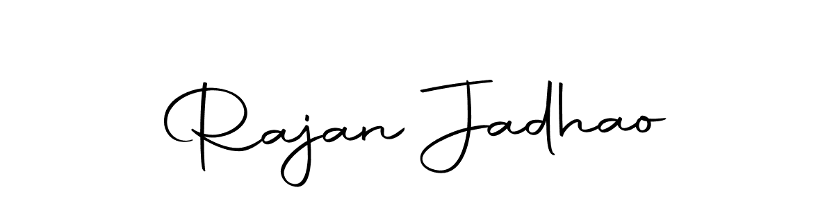 How to make Rajan Jadhao name signature. Use Autography-DOLnW style for creating short signs online. This is the latest handwritten sign. Rajan Jadhao signature style 10 images and pictures png