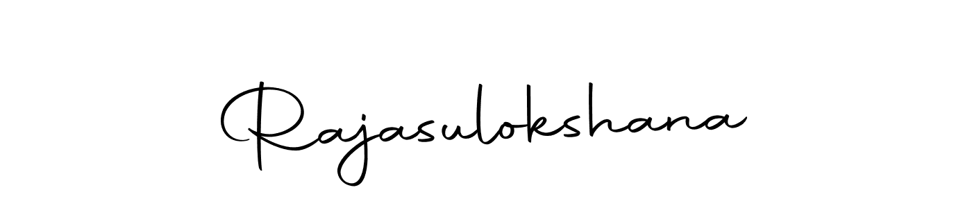 The best way (Autography-DOLnW) to make a short signature is to pick only two or three words in your name. The name Rajasulokshana include a total of six letters. For converting this name. Rajasulokshana signature style 10 images and pictures png