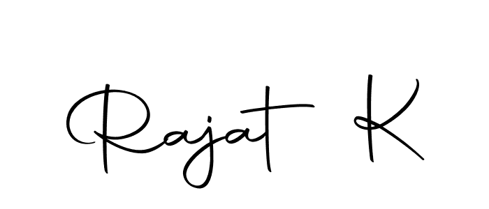 Create a beautiful signature design for name Rajat K. With this signature (Autography-DOLnW) fonts, you can make a handwritten signature for free. Rajat K signature style 10 images and pictures png