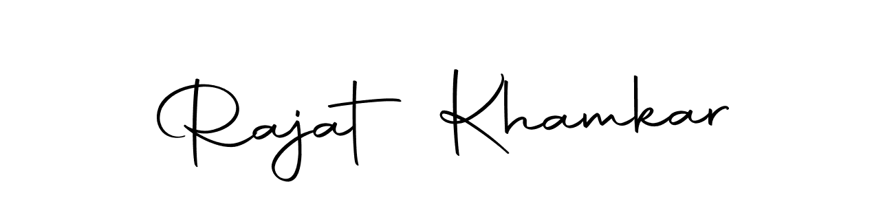How to make Rajat Khamkar name signature. Use Autography-DOLnW style for creating short signs online. This is the latest handwritten sign. Rajat Khamkar signature style 10 images and pictures png