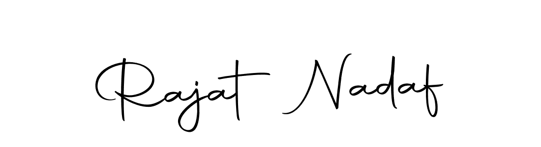 How to make Rajat Nadaf name signature. Use Autography-DOLnW style for creating short signs online. This is the latest handwritten sign. Rajat Nadaf signature style 10 images and pictures png