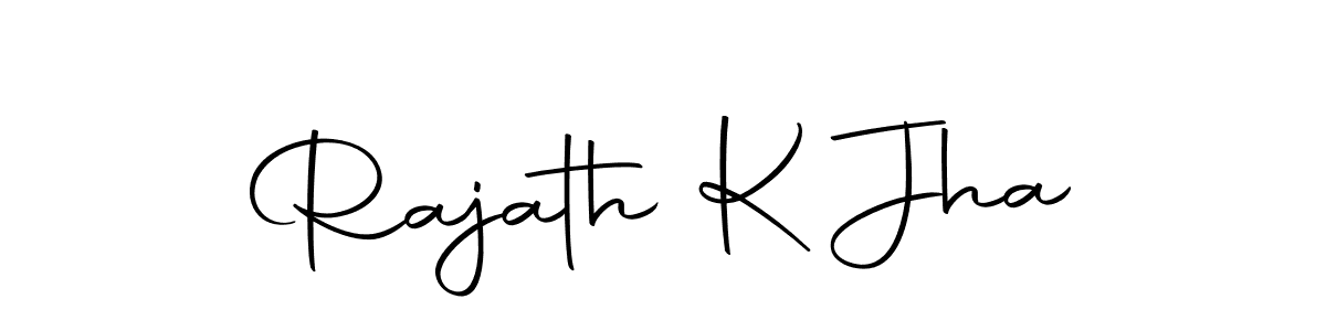 Use a signature maker to create a handwritten signature online. With this signature software, you can design (Autography-DOLnW) your own signature for name Rajath K Jha. Rajath K Jha signature style 10 images and pictures png