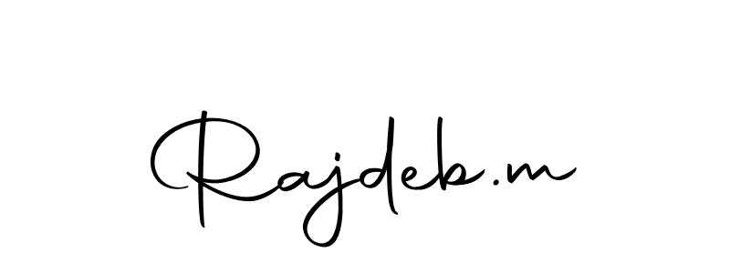 Use a signature maker to create a handwritten signature online. With this signature software, you can design (Autography-DOLnW) your own signature for name Rajdeb.m. Rajdeb.m signature style 10 images and pictures png