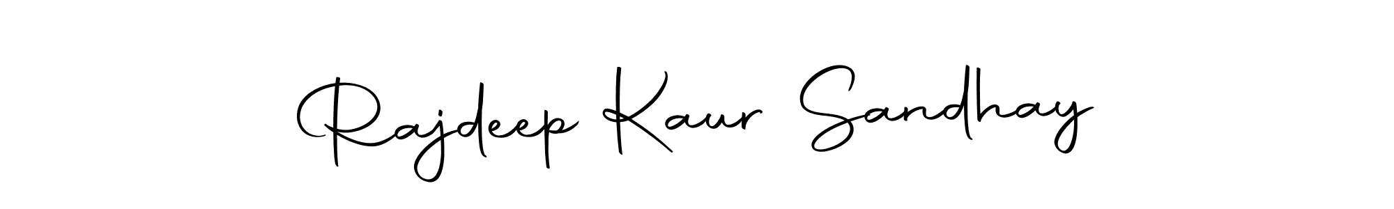 Make a short Rajdeep Kaur Sandhay signature style. Manage your documents anywhere anytime using Autography-DOLnW. Create and add eSignatures, submit forms, share and send files easily. Rajdeep Kaur Sandhay signature style 10 images and pictures png