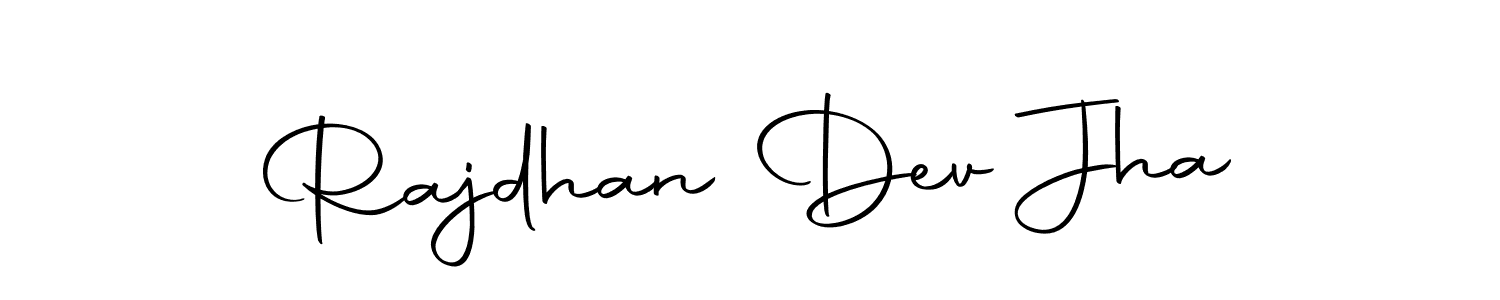 Use a signature maker to create a handwritten signature online. With this signature software, you can design (Autography-DOLnW) your own signature for name Rajdhan Dev Jha. Rajdhan Dev Jha signature style 10 images and pictures png