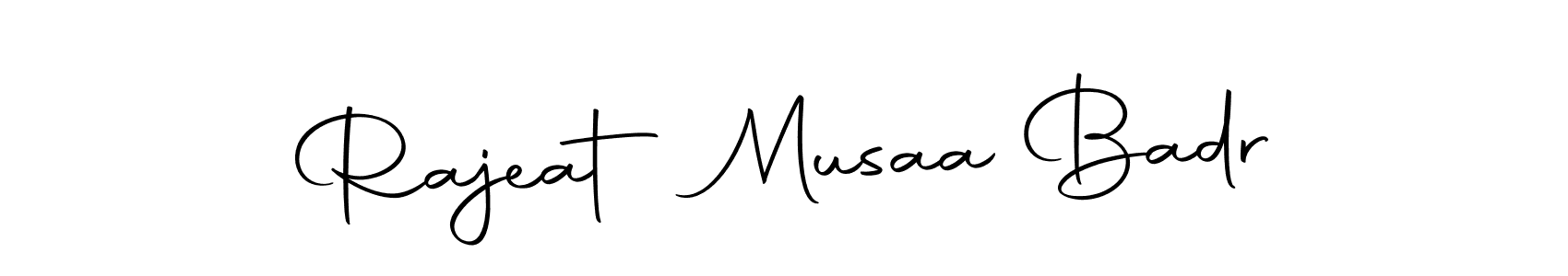 You can use this online signature creator to create a handwritten signature for the name Rajeat Musaa Badr. This is the best online autograph maker. Rajeat Musaa Badr signature style 10 images and pictures png