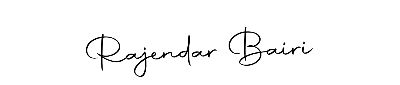 The best way (Autography-DOLnW) to make a short signature is to pick only two or three words in your name. The name Rajendar Bairi include a total of six letters. For converting this name. Rajendar Bairi signature style 10 images and pictures png
