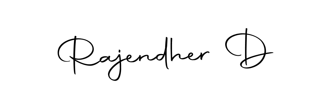 Rajendher D stylish signature style. Best Handwritten Sign (Autography-DOLnW) for my name. Handwritten Signature Collection Ideas for my name Rajendher D. Rajendher D signature style 10 images and pictures png