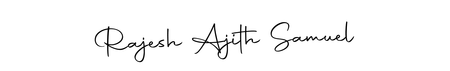 Use a signature maker to create a handwritten signature online. With this signature software, you can design (Autography-DOLnW) your own signature for name Rajesh Ajith Samuel. Rajesh Ajith Samuel signature style 10 images and pictures png
