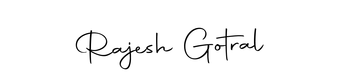 You should practise on your own different ways (Autography-DOLnW) to write your name (Rajesh Gotral) in signature. don't let someone else do it for you. Rajesh Gotral signature style 10 images and pictures png
