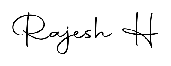 A dynamic signature style for Rajesh H using Autography-DOLnW script. Designed to look authentic, handwritten, and professional. Rajesh H signature style 10 images and pictures png