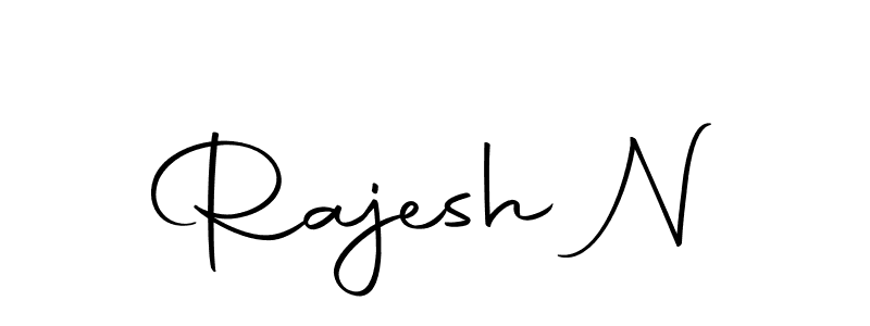 How to make Rajesh N name signature. Use Autography-DOLnW style for creating short signs online. This is the latest handwritten sign. Rajesh N signature style 10 images and pictures png