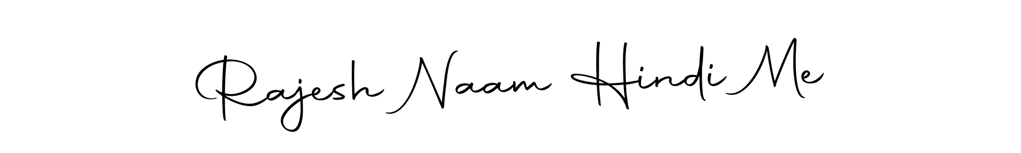 How to make Rajesh Naam Hindi Me name signature. Use Autography-DOLnW style for creating short signs online. This is the latest handwritten sign. Rajesh Naam Hindi Me signature style 10 images and pictures png