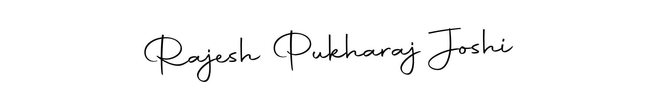 How to make Rajesh Pukharaj Joshi name signature. Use Autography-DOLnW style for creating short signs online. This is the latest handwritten sign. Rajesh Pukharaj Joshi signature style 10 images and pictures png