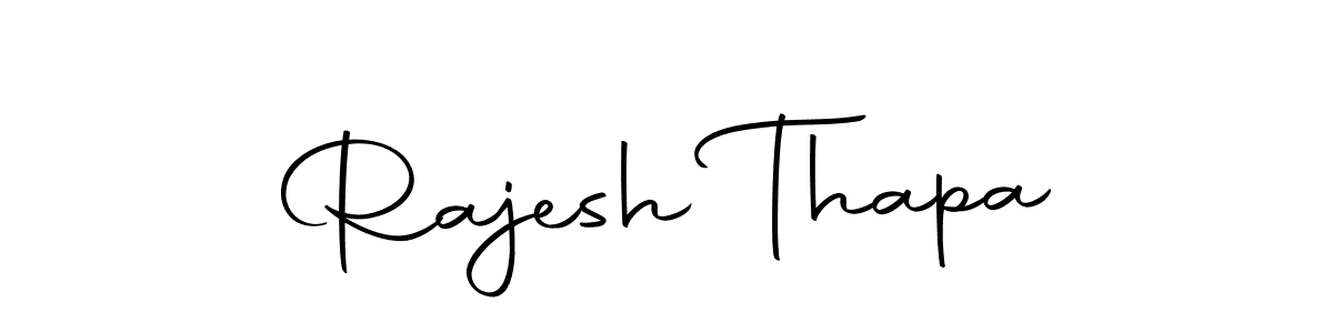 Create a beautiful signature design for name Rajesh Thapa. With this signature (Autography-DOLnW) fonts, you can make a handwritten signature for free. Rajesh Thapa signature style 10 images and pictures png