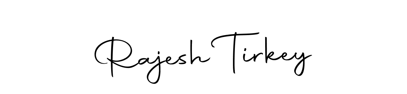 How to make Rajesh Tirkey name signature. Use Autography-DOLnW style for creating short signs online. This is the latest handwritten sign. Rajesh Tirkey signature style 10 images and pictures png