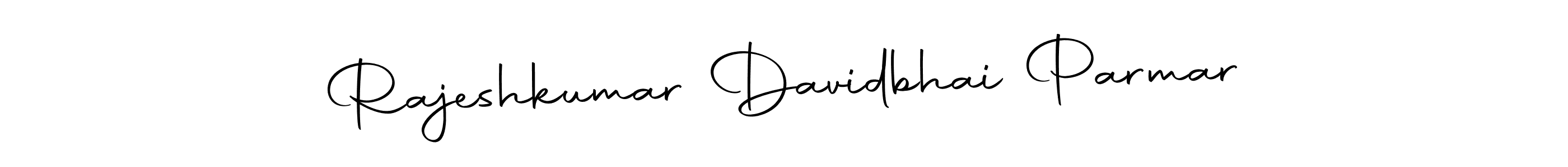 How to make Rajeshkumar Davidbhai Parmar name signature. Use Autography-DOLnW style for creating short signs online. This is the latest handwritten sign. Rajeshkumar Davidbhai Parmar signature style 10 images and pictures png