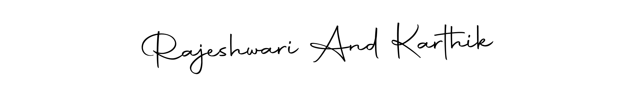 You should practise on your own different ways (Autography-DOLnW) to write your name (Rajeshwari And Karthik) in signature. don't let someone else do it for you. Rajeshwari And Karthik signature style 10 images and pictures png