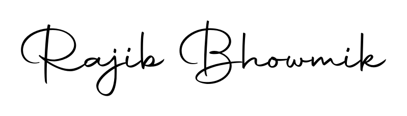 Use a signature maker to create a handwritten signature online. With this signature software, you can design (Autography-DOLnW) your own signature for name Rajib Bhowmik. Rajib Bhowmik signature style 10 images and pictures png
