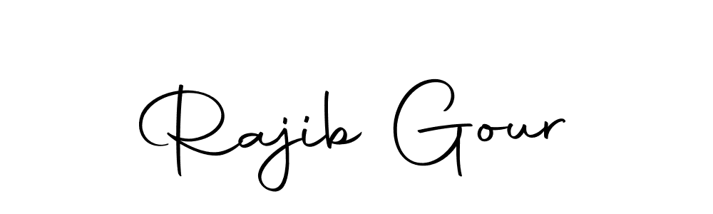 How to make Rajib Gour name signature. Use Autography-DOLnW style for creating short signs online. This is the latest handwritten sign. Rajib Gour signature style 10 images and pictures png