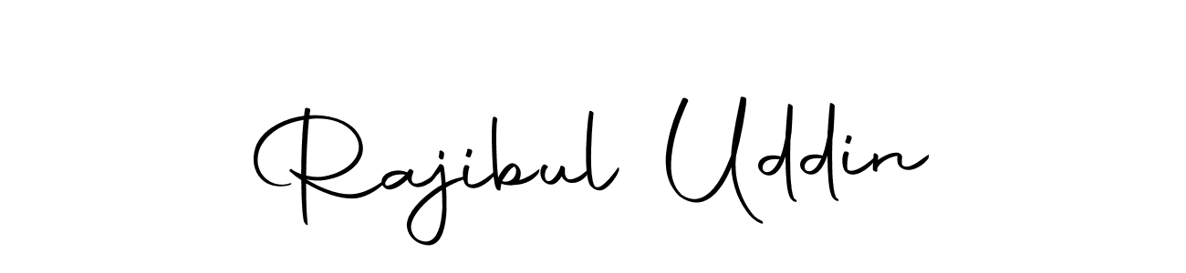 How to make Rajibul Uddin name signature. Use Autography-DOLnW style for creating short signs online. This is the latest handwritten sign. Rajibul Uddin signature style 10 images and pictures png