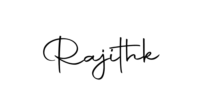 How to make Rajithk name signature. Use Autography-DOLnW style for creating short signs online. This is the latest handwritten sign. Rajithk signature style 10 images and pictures png