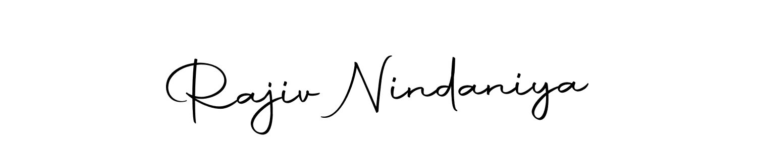 How to make Rajiv Nindaniya name signature. Use Autography-DOLnW style for creating short signs online. This is the latest handwritten sign. Rajiv Nindaniya signature style 10 images and pictures png