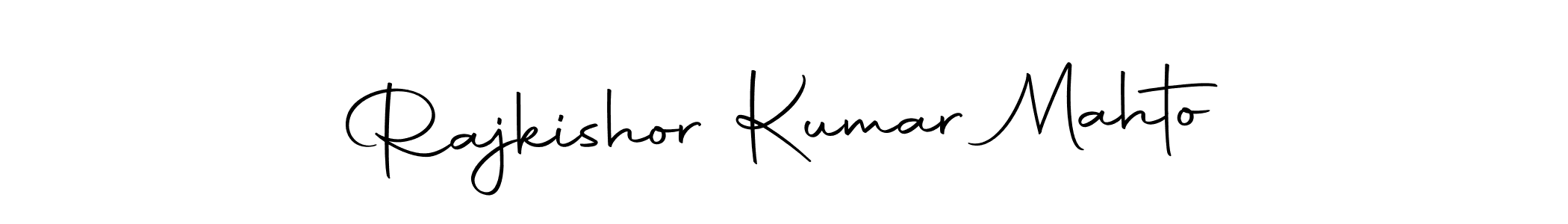 You should practise on your own different ways (Autography-DOLnW) to write your name (Rajkishor Kumar Mahto) in signature. don't let someone else do it for you. Rajkishor Kumar Mahto signature style 10 images and pictures png