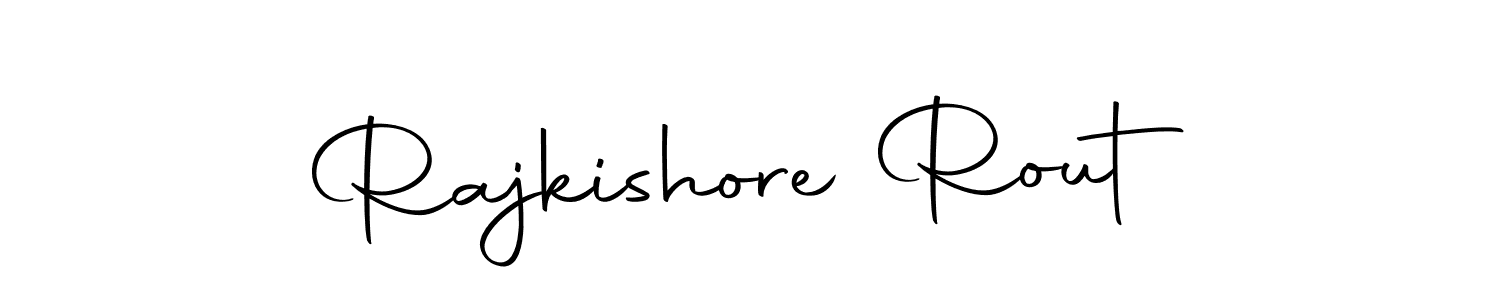 You should practise on your own different ways (Autography-DOLnW) to write your name (Rajkishore Rout) in signature. don't let someone else do it for you. Rajkishore Rout signature style 10 images and pictures png