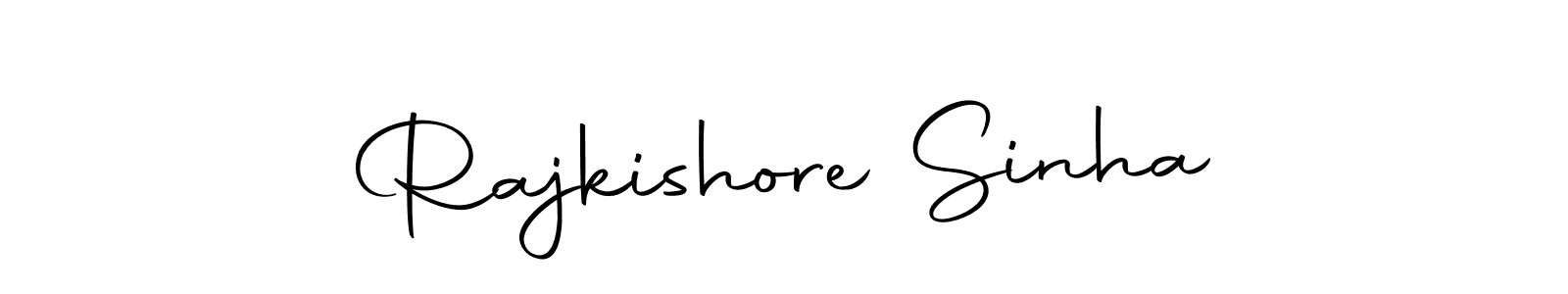 The best way (Autography-DOLnW) to make a short signature is to pick only two or three words in your name. The name Rajkishore Sinha include a total of six letters. For converting this name. Rajkishore Sinha signature style 10 images and pictures png