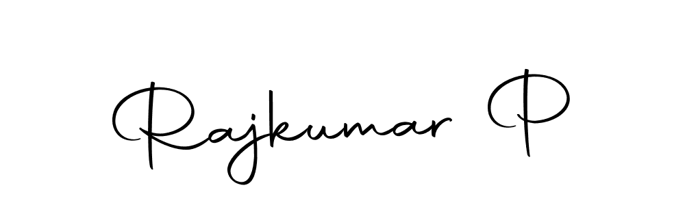 Use a signature maker to create a handwritten signature online. With this signature software, you can design (Autography-DOLnW) your own signature for name Rajkumar P. Rajkumar P signature style 10 images and pictures png